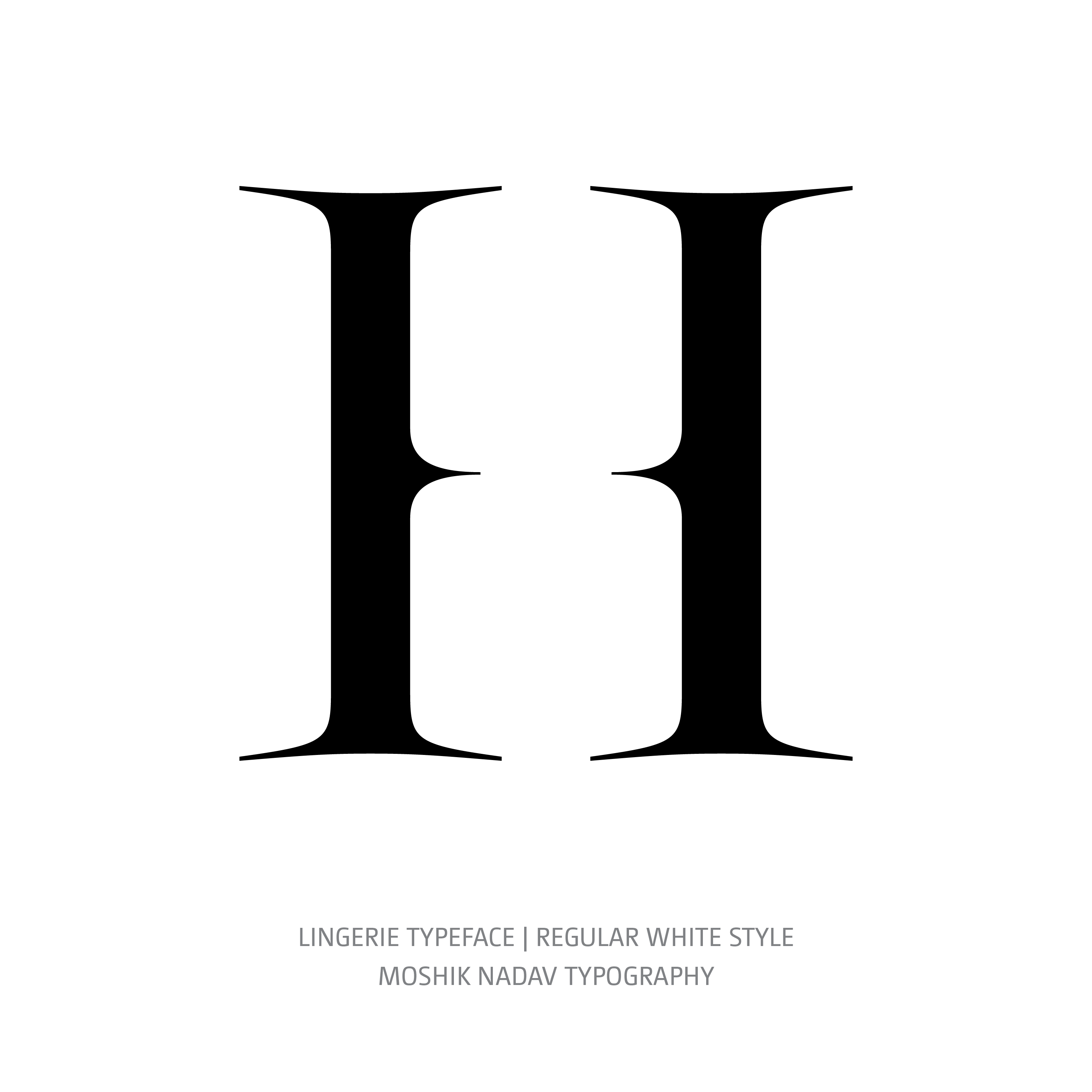 Lingerie Typeface Regular White H