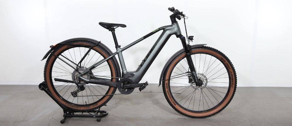 Cube e-bike on a stand