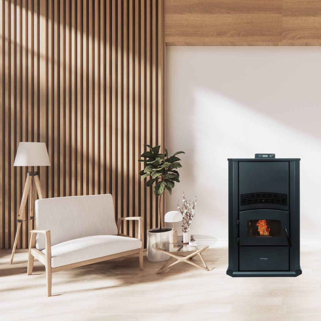 Pellet Stove In Modern Living Room HP42