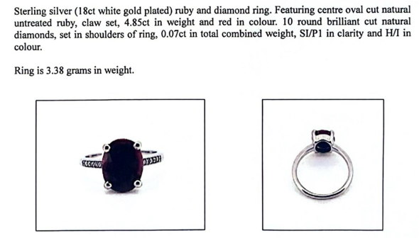 Natural Ruby & Diamond Ring (4.85ct)