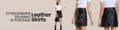 Embroidered, Studded or Patched Leather Skirt