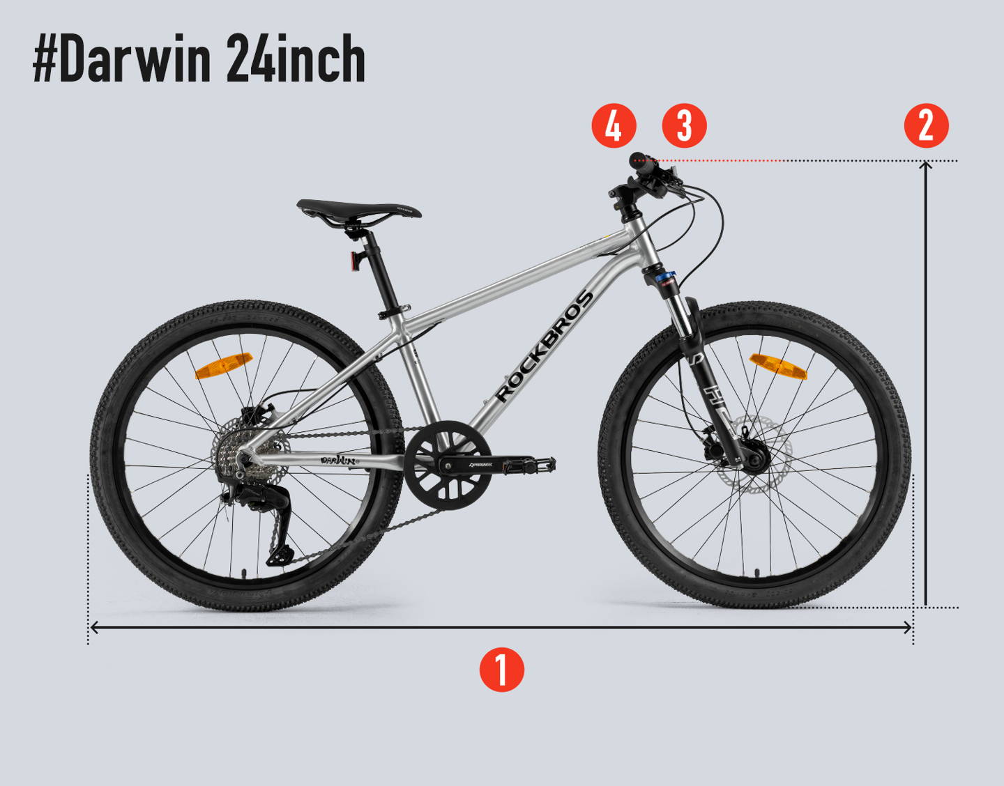 ROCKBROS キッズ ジュニア 子供用自転車 Darwin ダーウィン 24inch