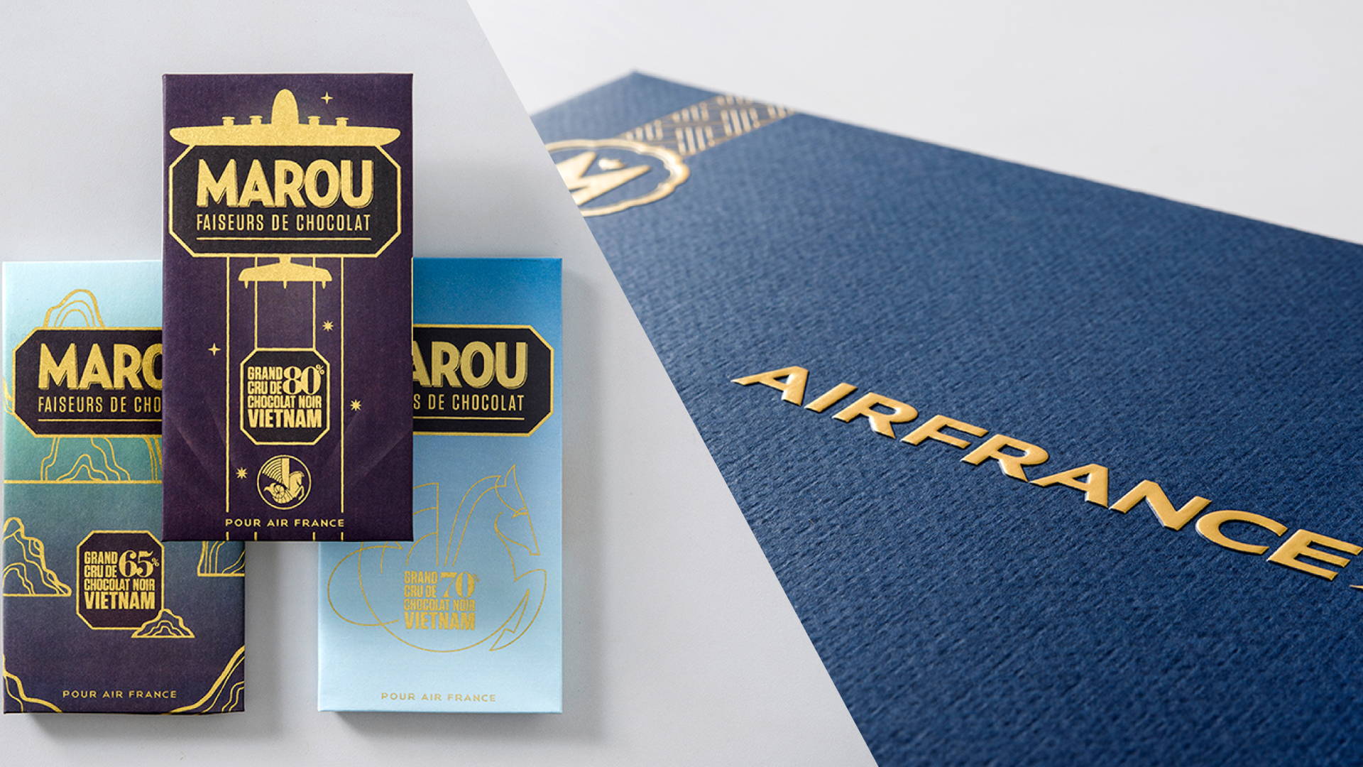 Marou for AirFrance  Dieline - Design, Branding & Packaging Inspiration