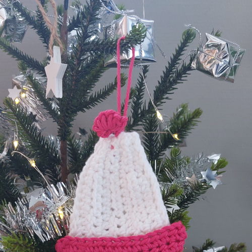 Christmas hat ornament for the Christmas tree