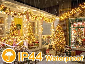 Ollny's 640 leds clear cable warm white/multi-color string lights are IP44 waterproof