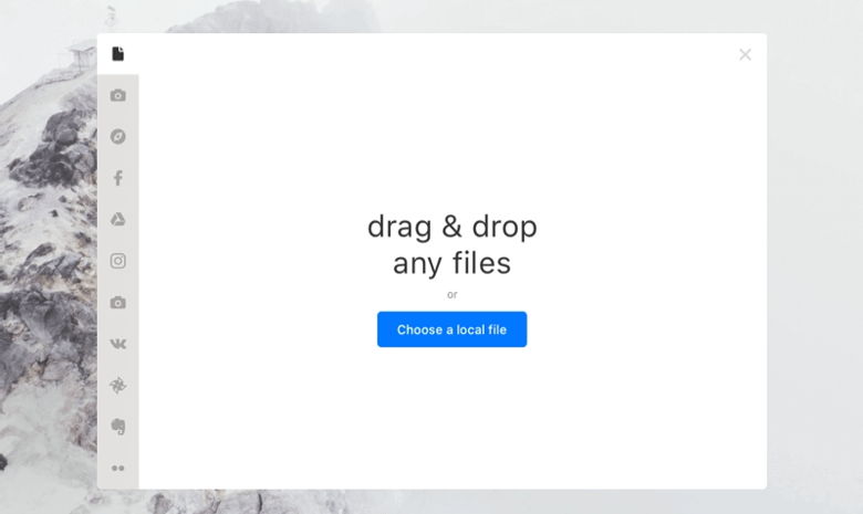 Drag and drop file uploads