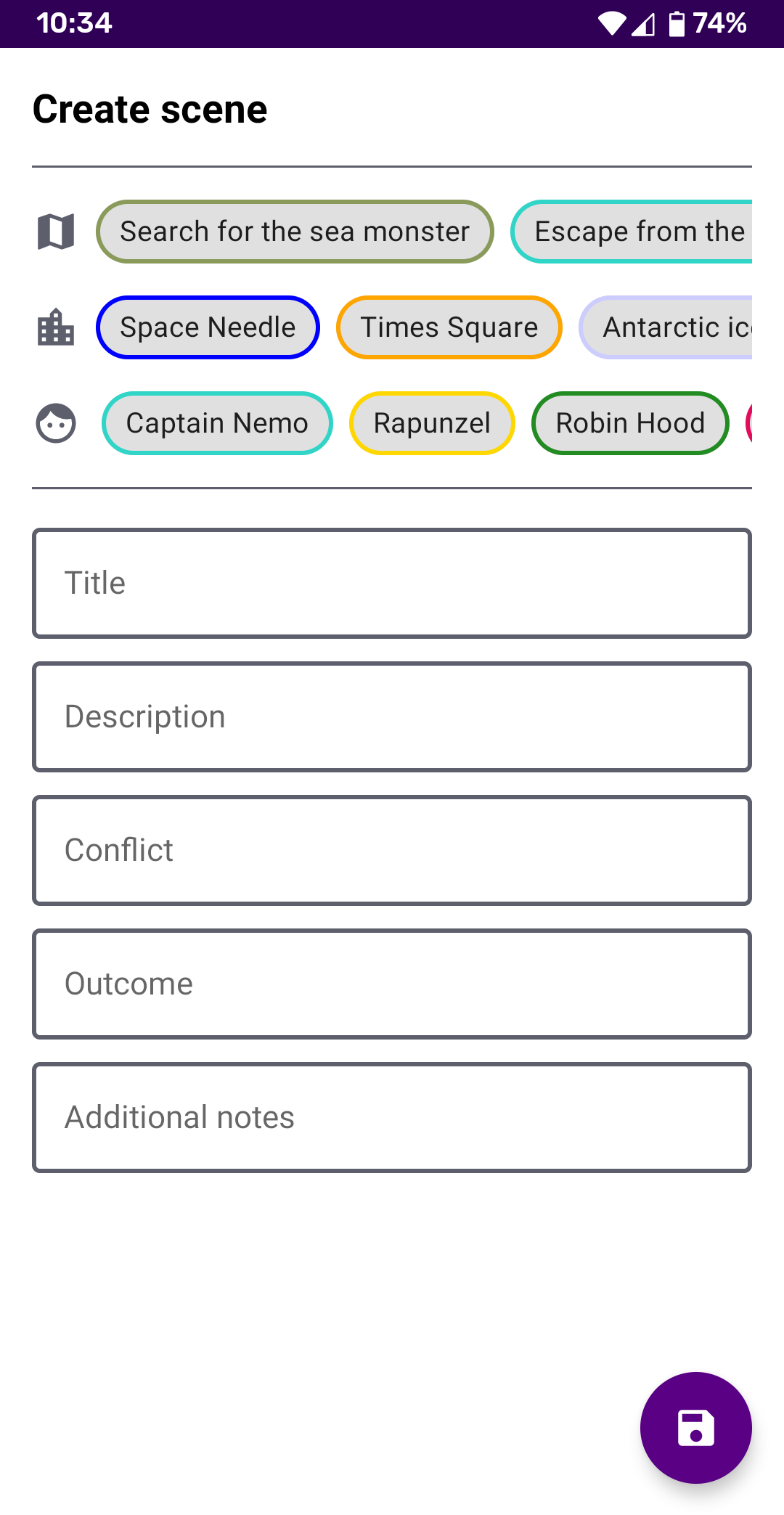 character story planner app ios