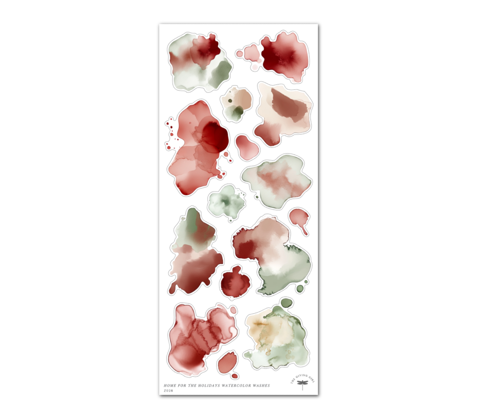 Home for the Holidays Watercolor Washes – The Giving Girl