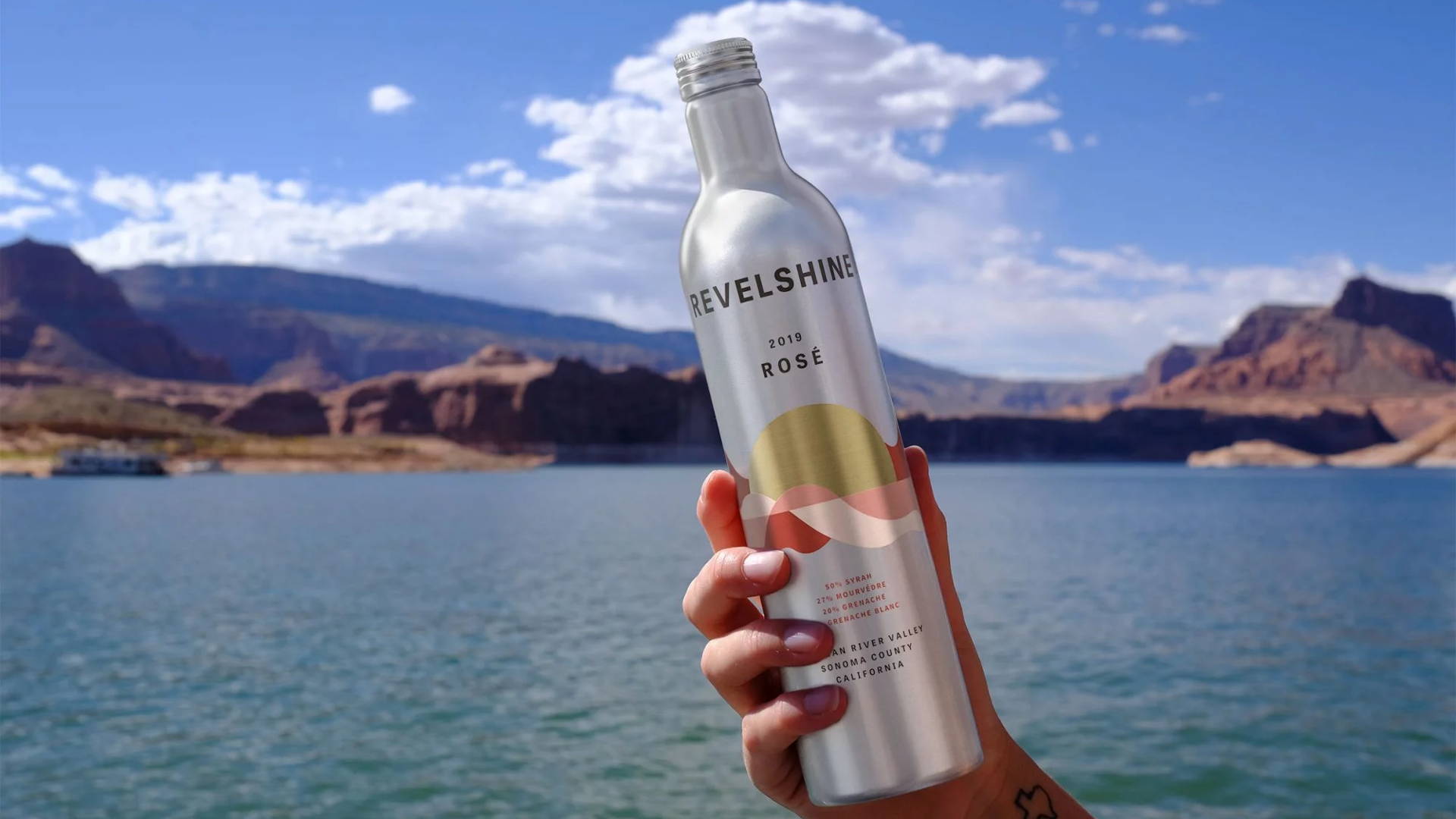 Featured image for Revelshine Wine Comes In Outdoor-Friendly Aluminum Bottles