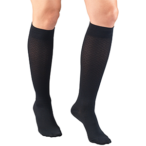 Ladies' Diamond Pattern Socks in Navy