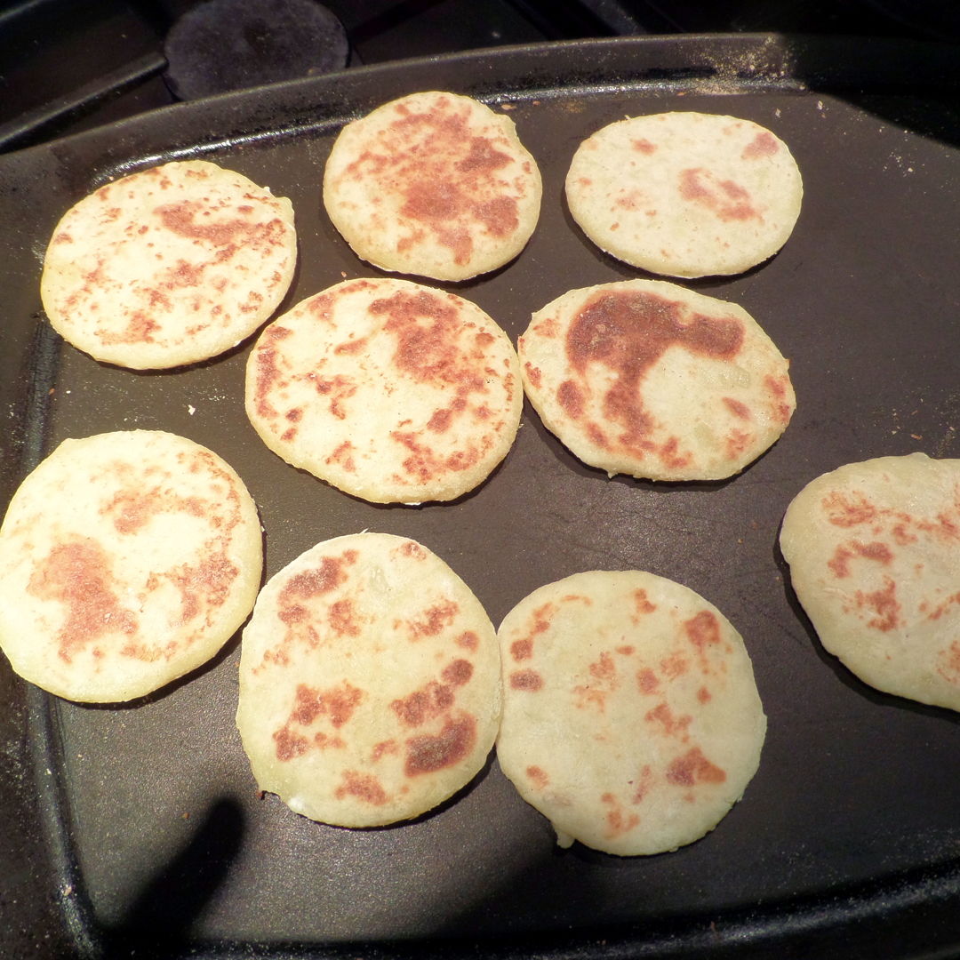 Another Scottish thing, Tattie Scones, (potato scones) these are great with a breakfast bacon and eggs or as a snack with cheese or even jam. Made from leftover mashed potato with a little flour and butter. I always make more potato than I need so that I can make these the next day.
