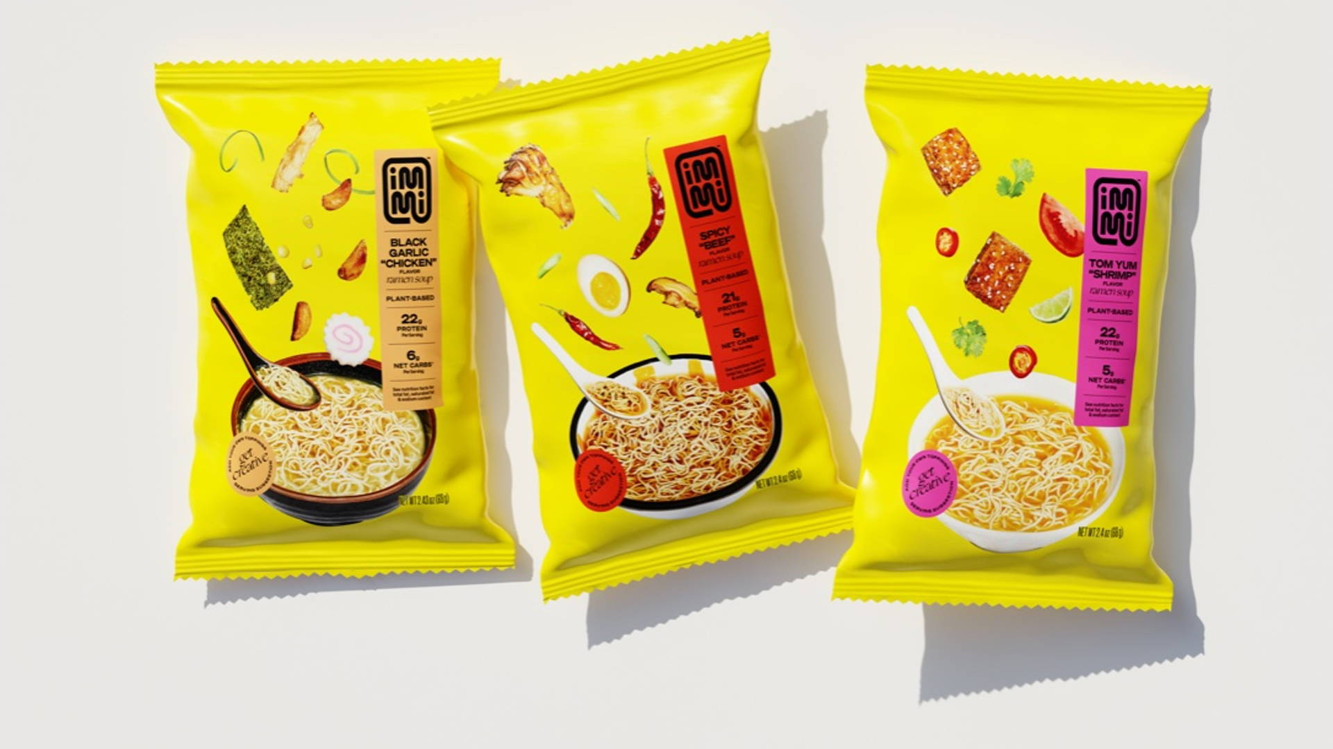 Featured image for Healthy Ramen Brand immi Takes Cues From Traditional Ramen Packaging Yet With A Modern Take