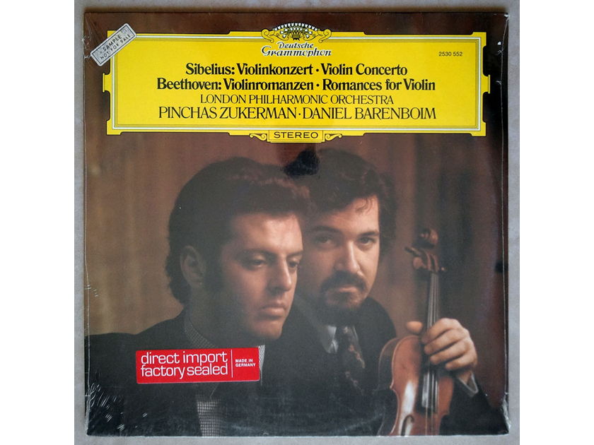 Sealed DG | ZUKERMAN/SIBELIUS - Violin Concerto/BEETHOVEN Romances for Violin / PROMO COPY