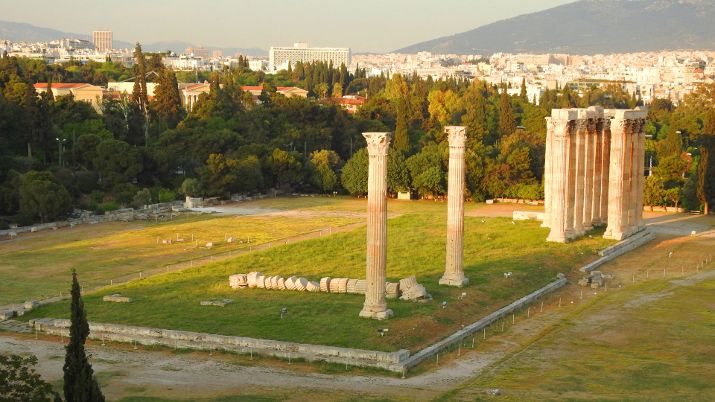 The construction of the Temple of Olympian Zeus was funded by the spoils of war