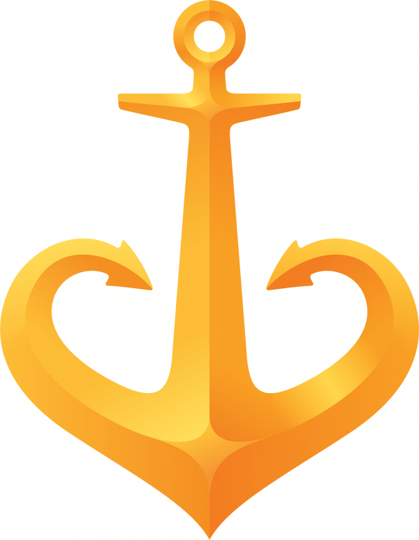 Векторная эмблема Одессы «Якорь-сердце» (туристический логотип) и в формате png