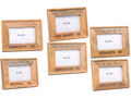 Set of Six Assorted Mango Wood Frames with Raised Edges