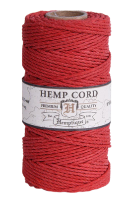Hemp Cord Spools RED