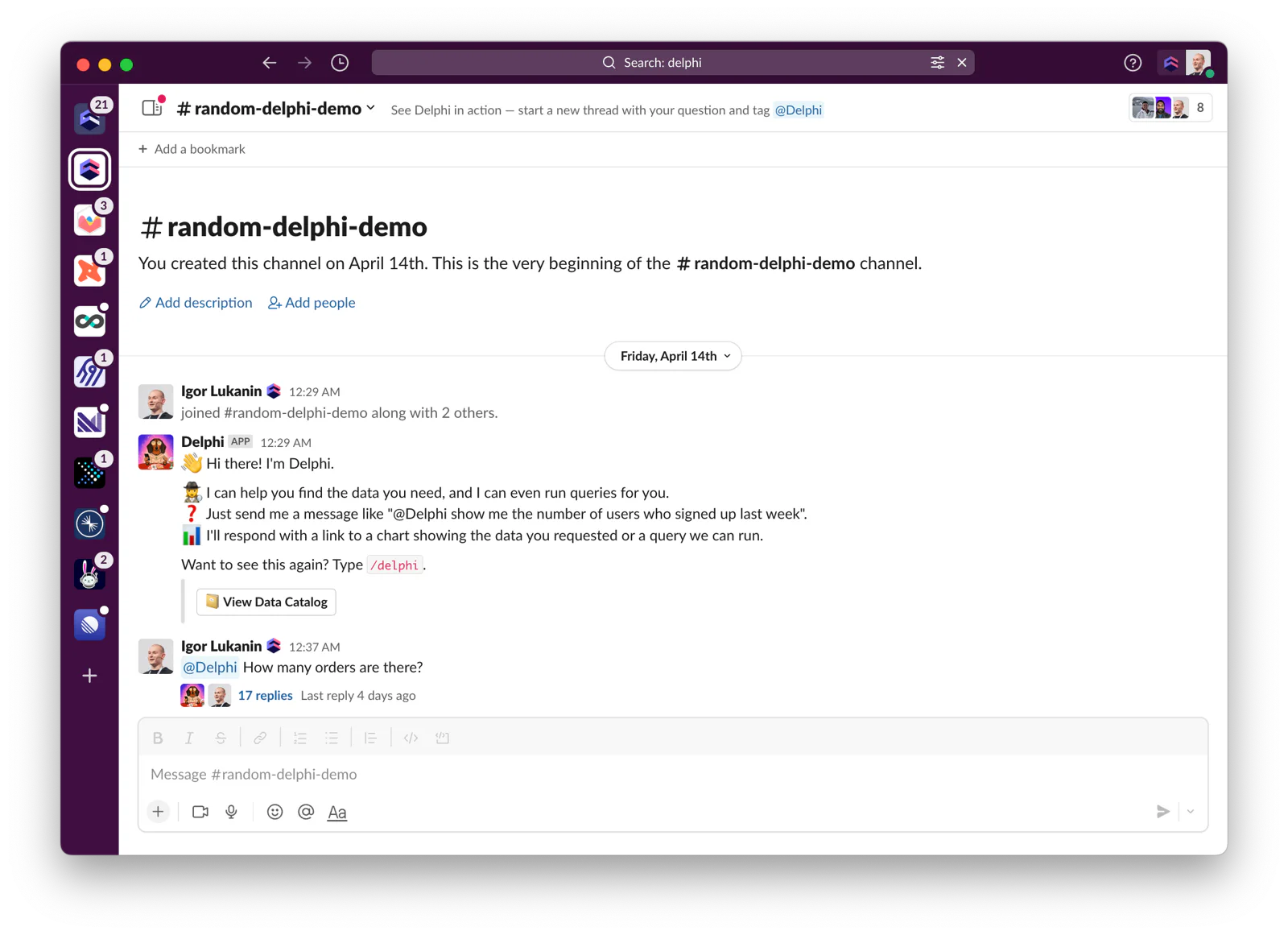 Delphi in Slack