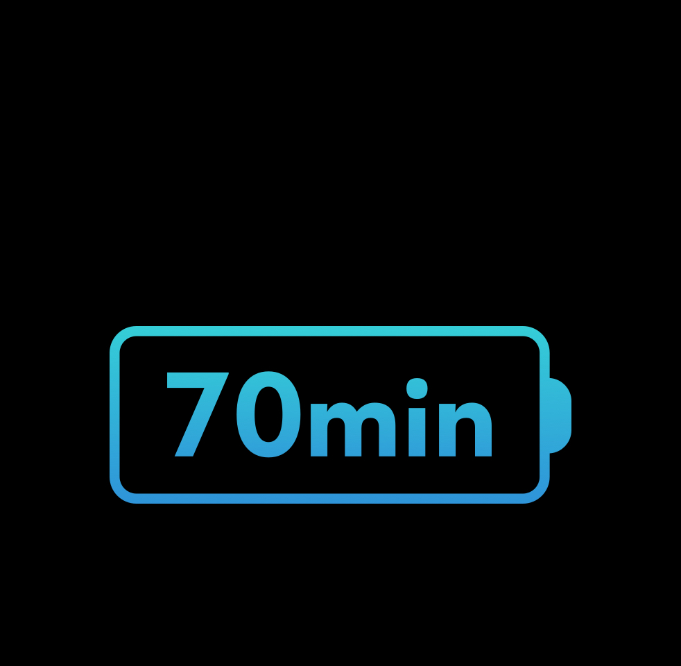 70分で完全充電