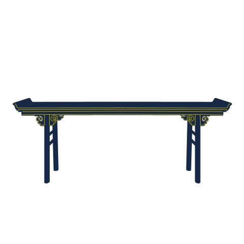Silhouette of a Chinese altar table