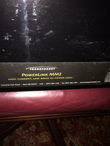 Transparent Audio PowerLink MM2 Power Cable 2 Meters NEW