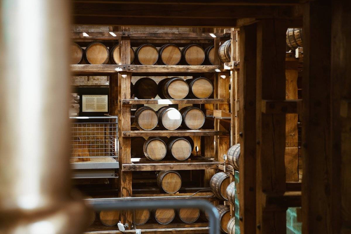 Inside a barrel unit demonstrating the importance of the duration of ageing and location have on wine taste. 