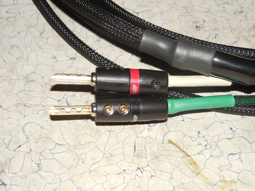 Black Shadow LYRE Speaker Cables SILVER BANANAS