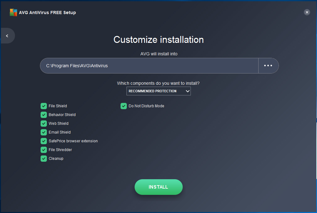 Installing AVG Antivirus on Windows