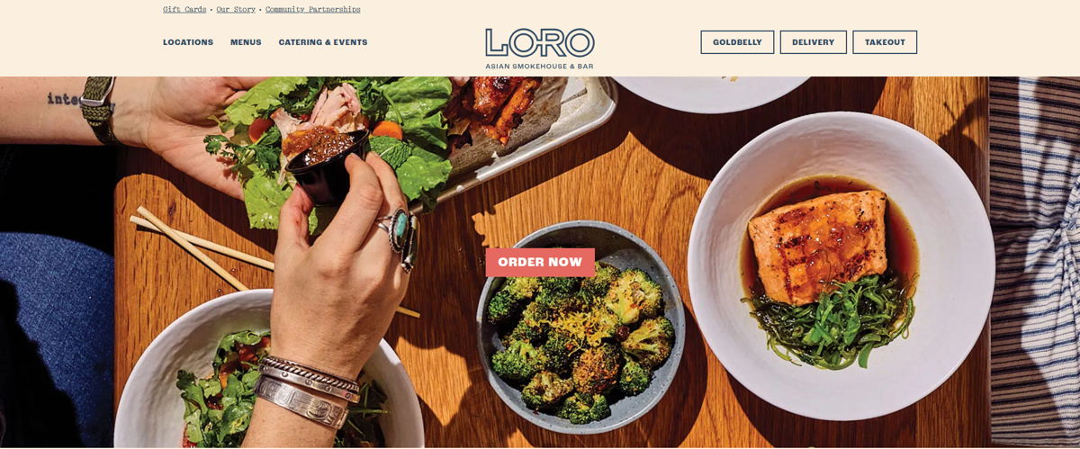 Screenshot of Loro , from the wordpress websites collection.