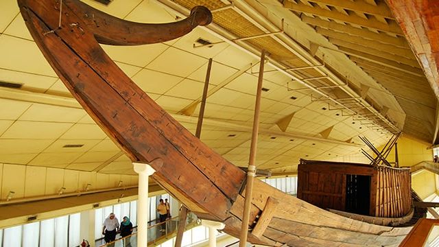 Khufu's solar boat, Giza, Egypt Khufu's solar boat, Giza, Egypt