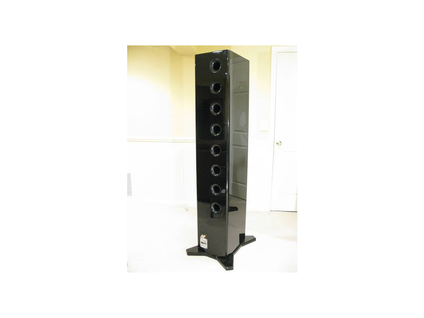AV123 LS6 Line Source speakers in piano black