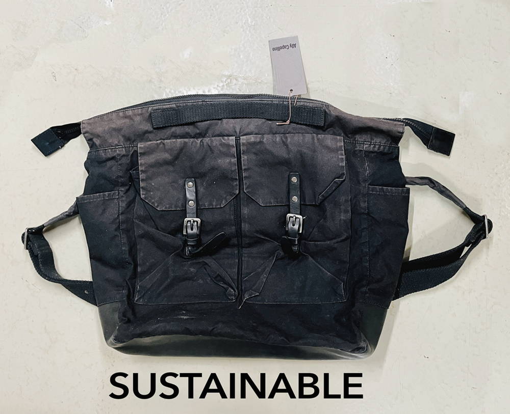 wallet image with 'sustainable' written over it