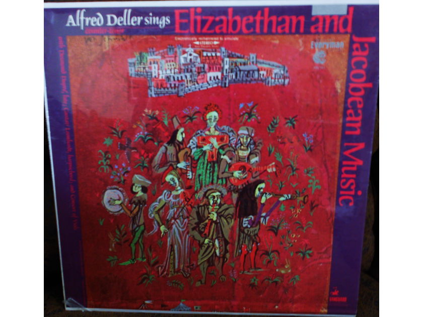 FACTORY SEALED ~ ALFRED DELLER ~  - SINGS ELIZABETHEAN AND JACOBEAN MUSIC~DUPRE/LUTE~LEONHARDT/HARPSICHORD ~  VANGUARD SRV 306 D (1971)