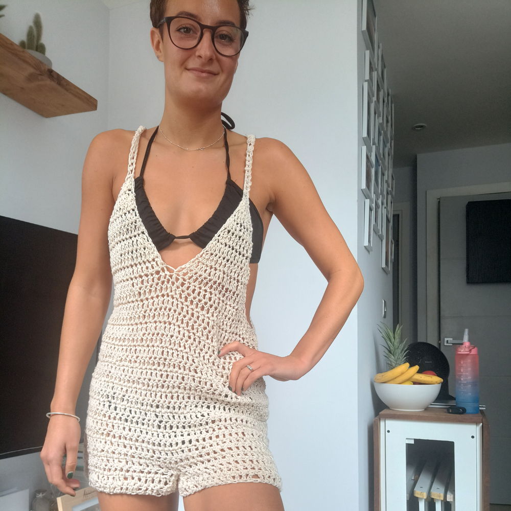 Open rug romper - haakpatroon