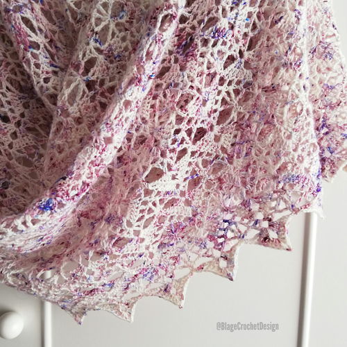 Summer Breeze Lace Crochet Shawl / Wedding Stole