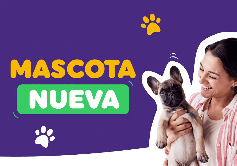 Mascota nueva, dueña con su cachorro