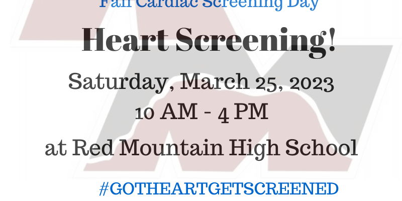 Red Mountain HS Heart Screening Day promotional image