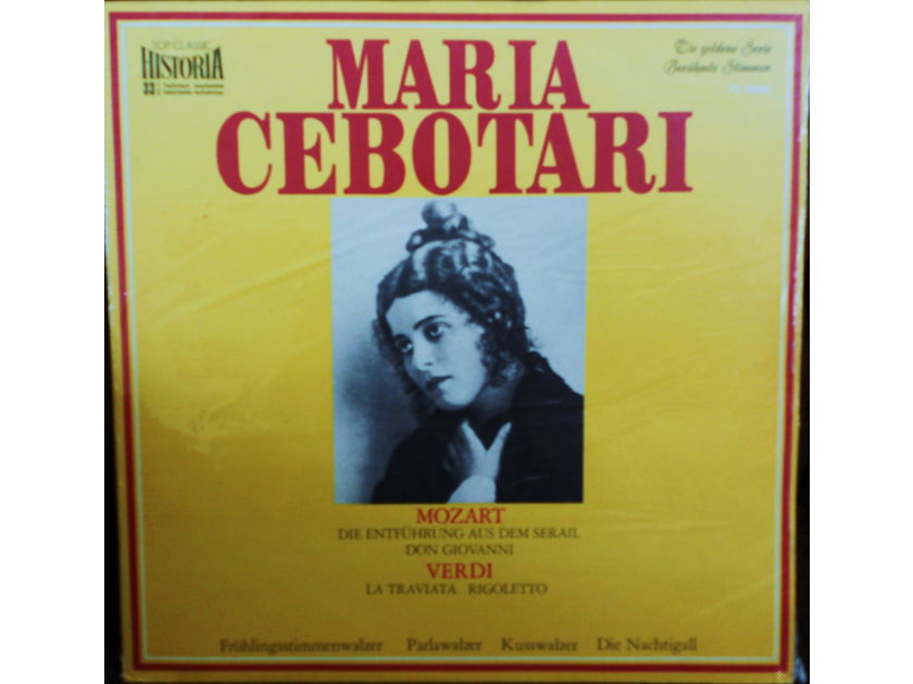FACTORY SEALED ~  - MARIA CEBOTARI ~MOZART & VERDI~SINGT ARIEN UND LIEDER ~ HISTORIA TC 9060 TOP CLASSIC (GERMAN) (1969)