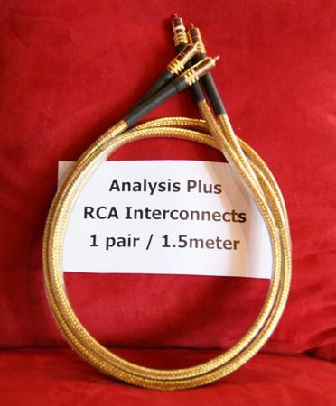 Analysis Plus Golden Oval 1.5m RCA Gold Int Cables!