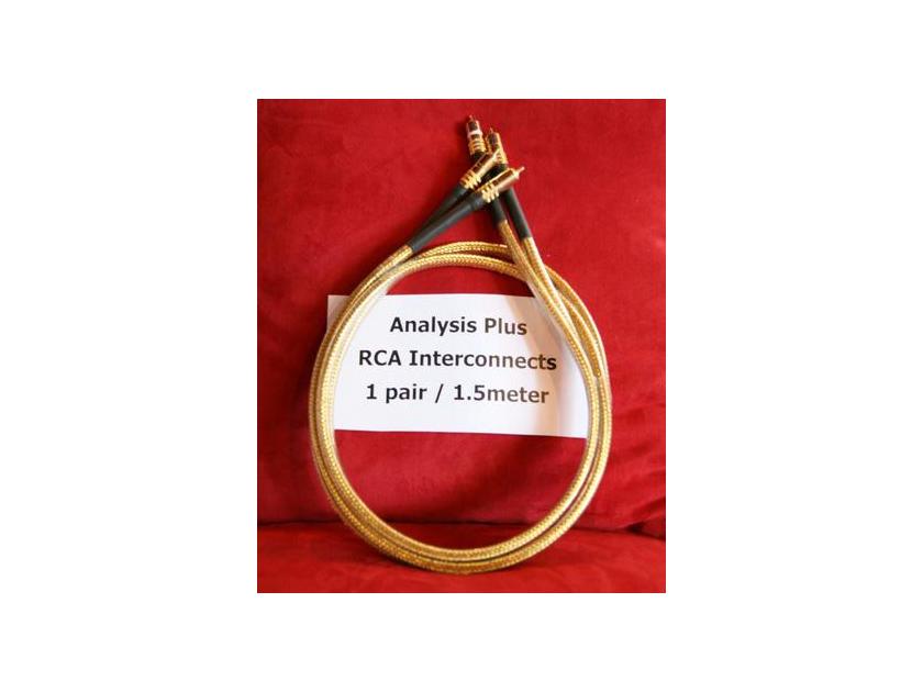 Analysis Plus Golden Oval 1.5m RCA Gold Int Cables!