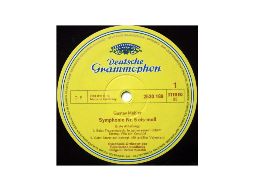 DG / KUBELIK-FISCHER-DIESKAU, - Mahler Symphony No.5, MINT, 2 LP Set!