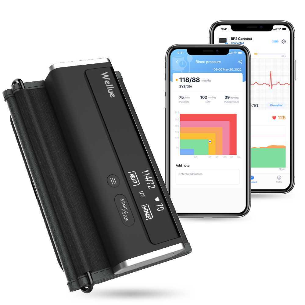 Wellue Bluetooth Upper Arm Blood Pressure Monitor. The best home blood  pressure monitor. The most accurate blood pressure monitor. Fully automatic.