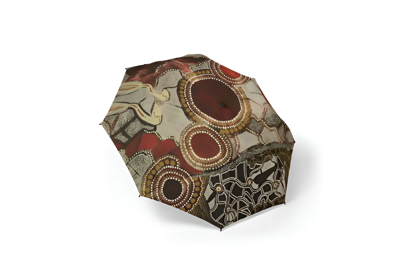 Aboriginal Art Umbrella, Auto-Open Parasol, Rainy Day Accessory enjoy the vibrant colours - Image 3