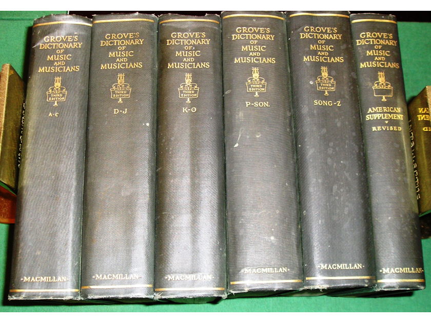 GROVE'S DICTIONARY of MUSIC and MUSICIANS - * 1927 3rd EDITION - 6 VOLUMES * 1929 INSCRIPTION