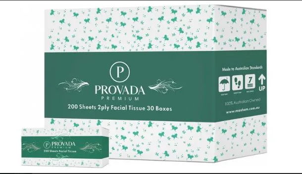 1302 Facial Tissues 2 ply 200 x 30 Boxes Per Ctn