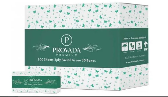 1302 Facial Tissues 2 ply 200 x 30 Boxes Per Ctn