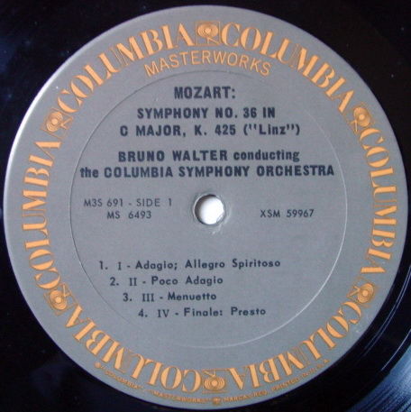 Columbia / BRUNO WALTER, - Mozart the Last Six Symphoni...