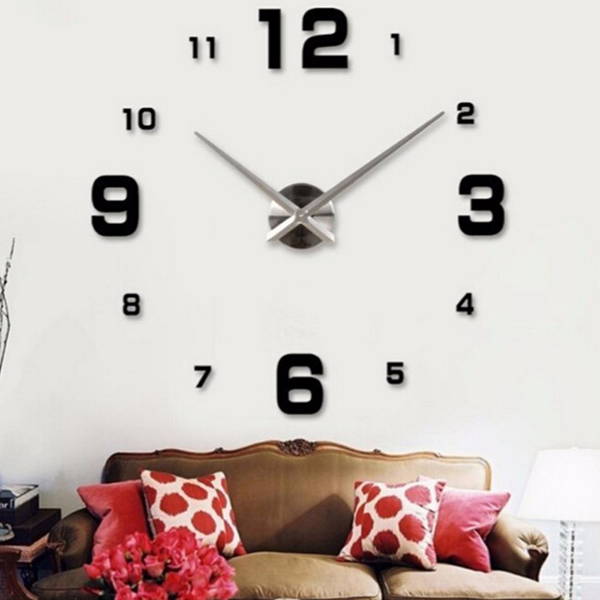 Frameless wall clock