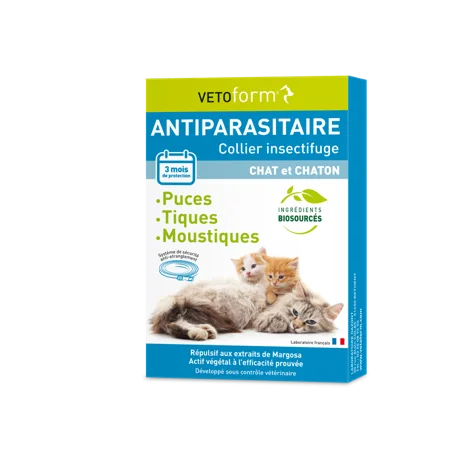 Collier Antiparasitaire pour Chat & Chaton