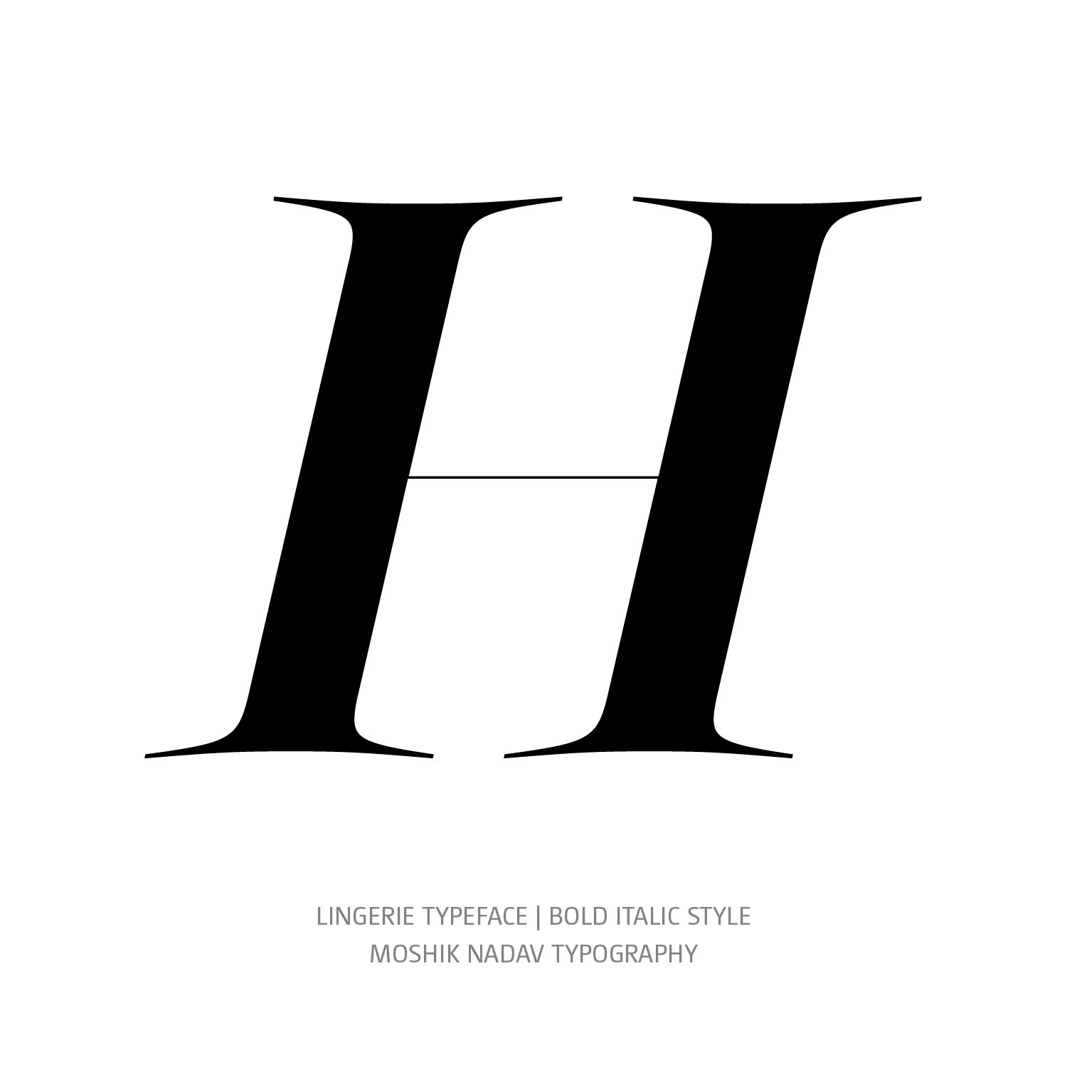 Lingerie Typeface Bold Italic H